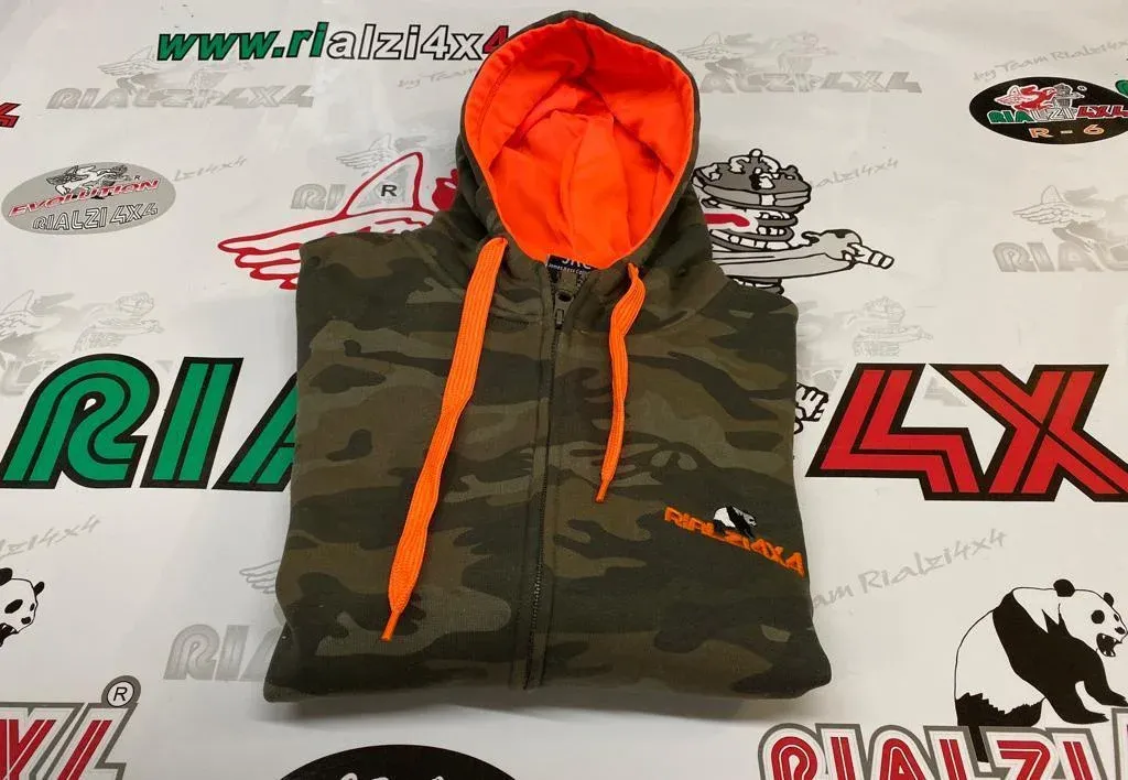 Felpa Rialzi 4x4 Mimetica Verde
