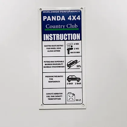 Targhetta istruzioni Panda - immagine 3