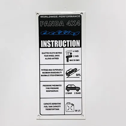 Targhetta istruzioni Panda - immagine 5