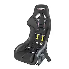 Kit omologato FIA completo di sedile con staffa e cintura nera